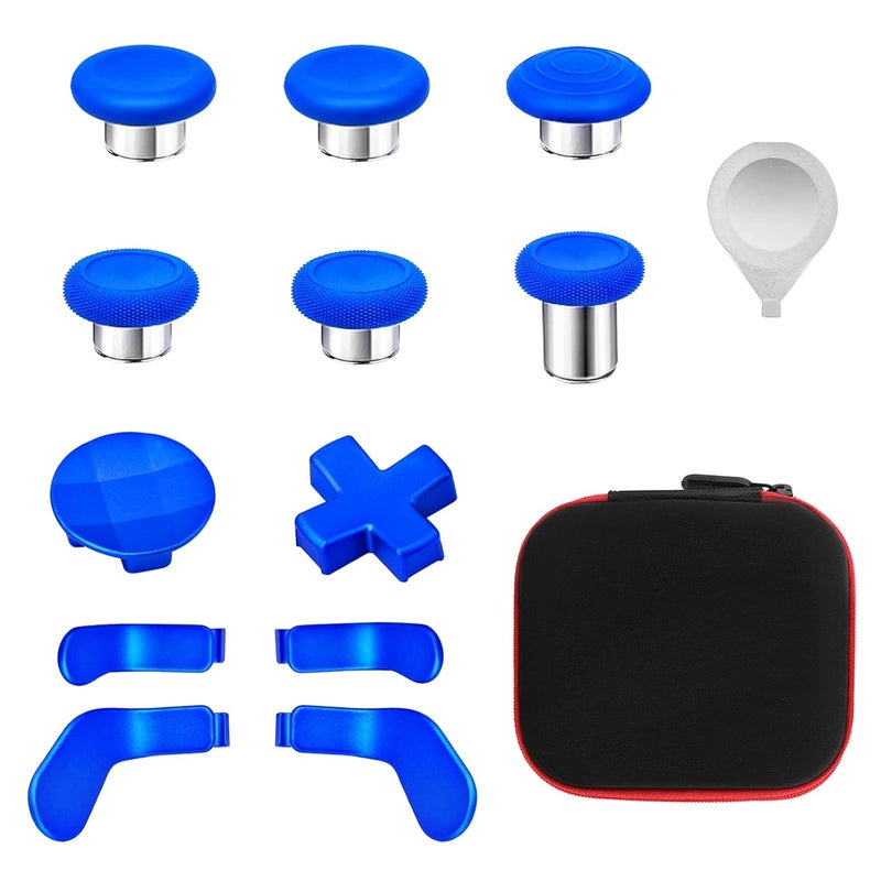 VANPARK Accessories for Xbox One Elite Series 2 Controller(Model 1797), Metal Thumbsticks Paddles Joysticks Replacement Parts Kits Compatible with Xbox Elite Wireless Controller Series 2 Core(Blue) - Image 1